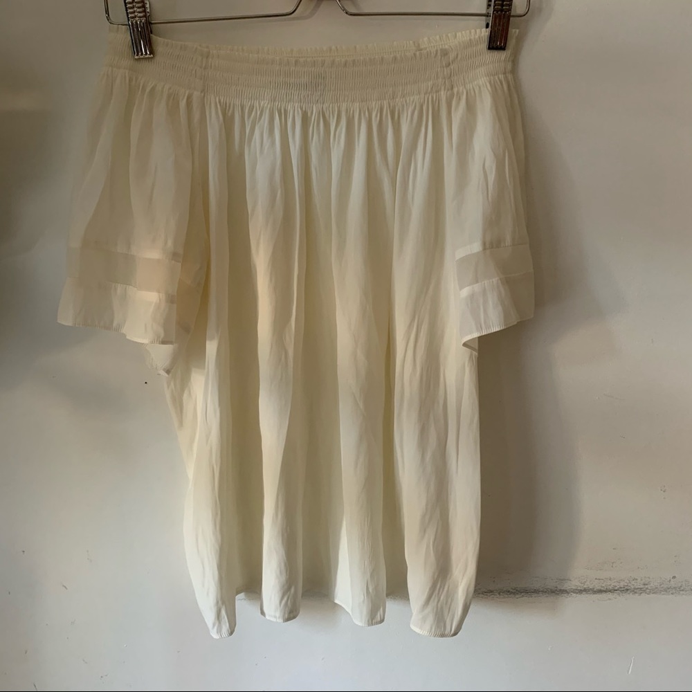 Ramy Brook Satin Off the Shoulder Top